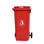 120L Plastic Industrial Dustbin-Red