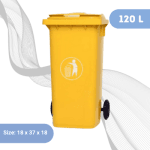 120L Plastic Industrial bin-Yellow