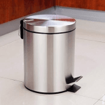8L - Stainless Steel Hydraulic Pedal Dustbin