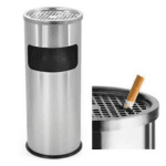 Stainless Steel Dustbin with Ashtray