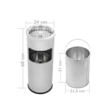 Stainless Steel Dustbin with Ashtray
