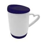 SUBLIMATION MUG WITH SILICON CAP AND LID - BLUE