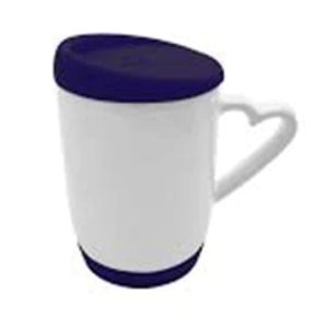 SUBLIMATION MUG WITH SILICON CAP AND LID - BLUE