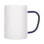 FROSTED SUBLIMATION MUG - DARK BLUE HANDLE