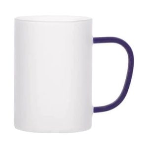 FROSTED SUBLIMATION MUG - DARK BLUE HANDLE