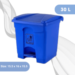 30L Blue Plastic Pedal Dustbin