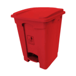 50L - Plastic Pedal Dustbin Red