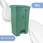 70L - Plastic Pedal Dustbin Green