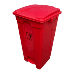 90- Red Plastic Dustbin