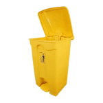 90L Plastic Pedal Dustbin -Yellow