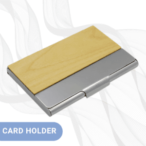 Wooden and Metal Card Holder