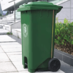 240L Green Plastic Industrial Pedal Dustbin