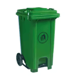 240L Green Plastic Industrial Pedal Dustbin