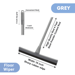 Grey Floor Wiper With Aluminum Rod