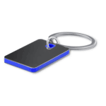 Blue Metal Keychain