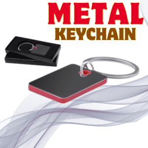 Red Metal Keychain