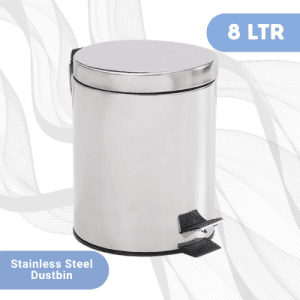 8L Stainless Steel Pedal Dustbin