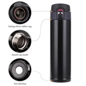 Stainless Steel Black Bottle - UN 122