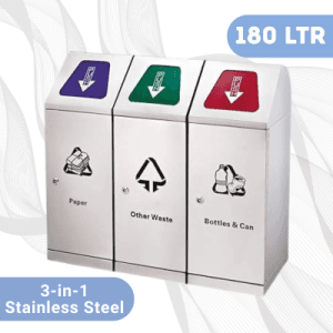 3-in-1 Stainless Steel Bin