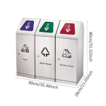 3-in-1 Stainless Steel Bin