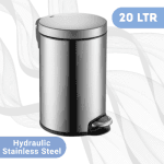 20L Hydraulic Stainless Steel Dustbin