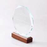 Crystal Shield with Wooden Base
