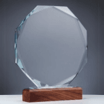 Crystal Shield with Wooden Base