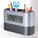 Digital Clock with Pen Stand