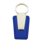 Leather Keychain - Blue