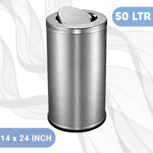 50L Stainless Steel Swing Dustbin