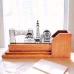 Wooden Desk Pen Holder