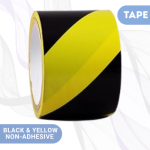 Black And Yellow Non Adhesive Tape